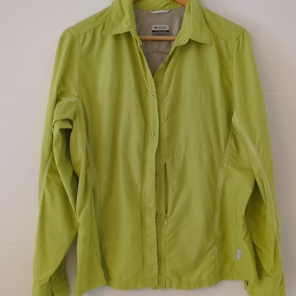 Columbia Titanium Button Down Lightweight Hiking Outdoor Camping Jacket Sz L